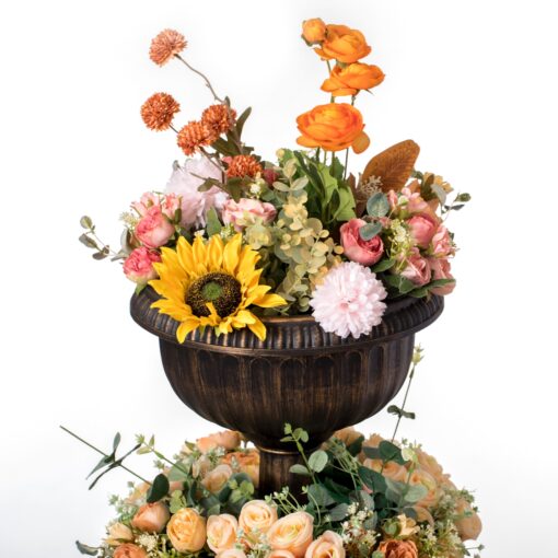Garden Triple Stacked Flower Bowl Urn Tier Planter Decoration - Image 5