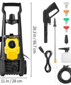 VEVOR Electric Pressure Washer 2000 PSI 1.65 GPM Power w/ 30 ft Hose 5 Nozzles - 2000PSI