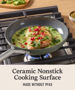 Calphalon Ceramic Nonstick 12-Piece Cookware Set, Silver Ash