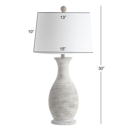 SAFAVIEH Lighting Bentlee Grey 30-inch LED Table Lamp (Set of 2) - 15"W x 15"D x 30"H - Image 9