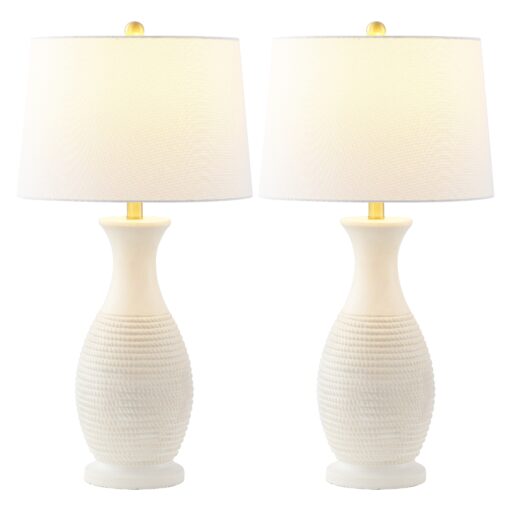 SAFAVIEH Lighting Bentlee Grey 30-inch LED Table Lamp (Set of 2) - 15"W x 15"D x 30"H - Image 10