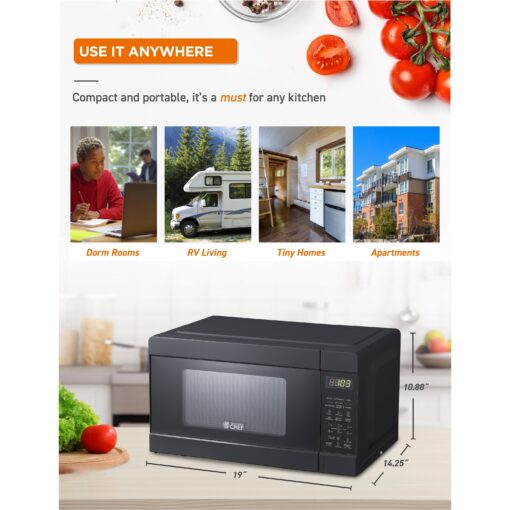 Commercial Chef CHM990B Microwave Oven - Black - Image 8