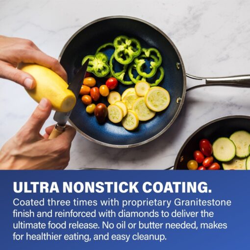 Granitestone Blue 20 Piece Nonstick Cookware and Bakeware Set - Image 7