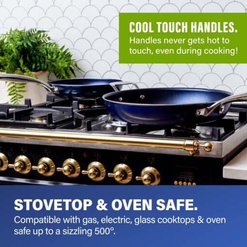 Granitestone Blue 20 Piece Nonstick Cookware and Bakeware Set - Image 9